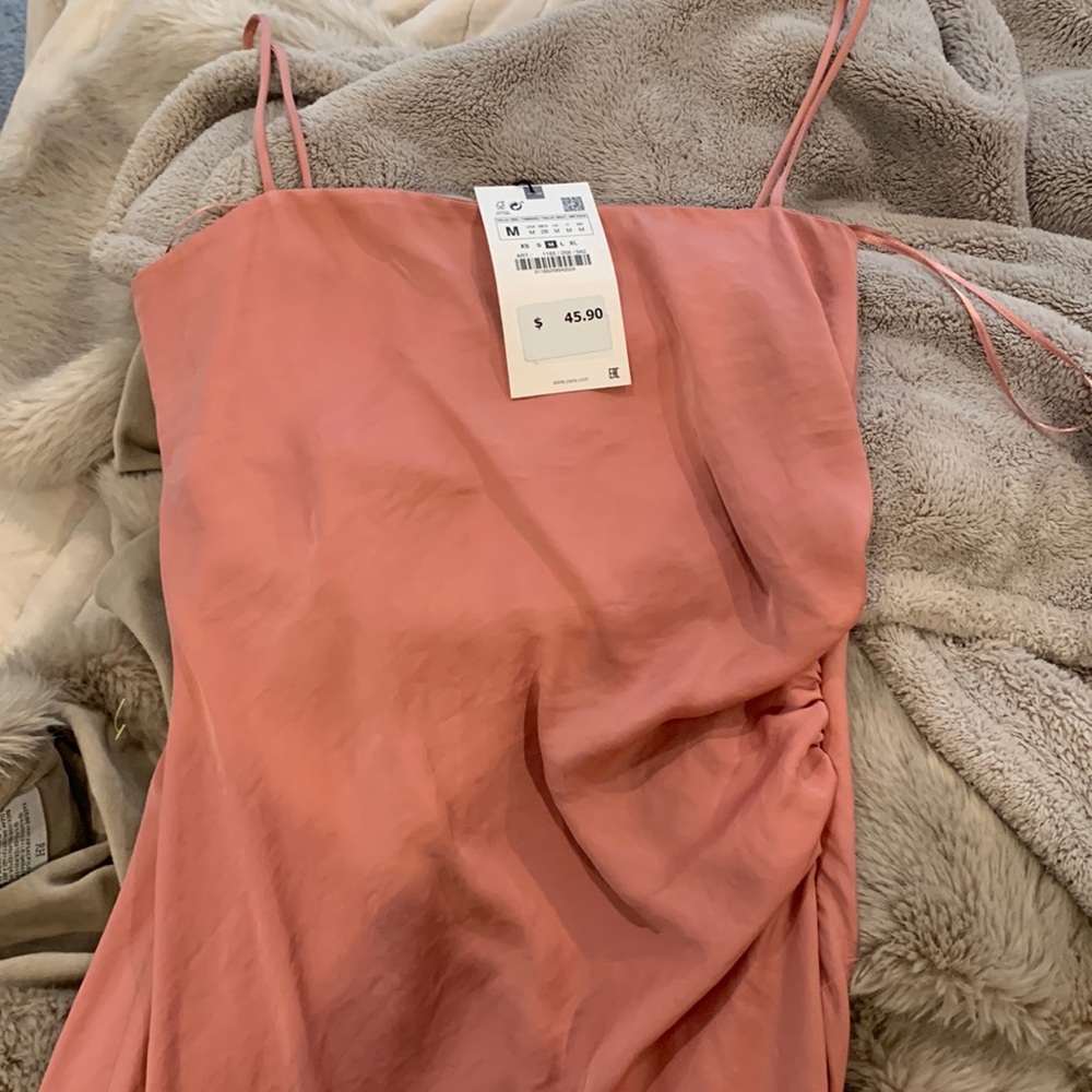 Pink Zara Midi Dress